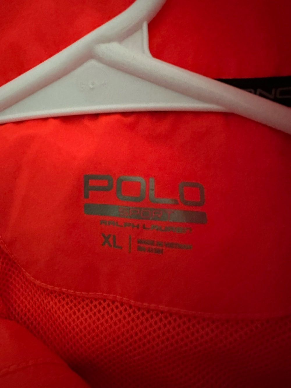 Polo Sport nylon windbreaker vibrant "rescue orange" color XL - Picture 4 of 5